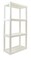 Multipurpose Home Storage Plastic Shelf Organizer, White, 4-Tier Shelving Unit, W30 x D14 x H57"